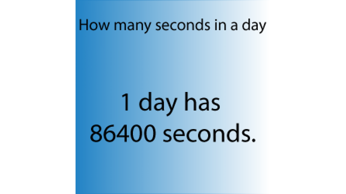 how many seconds in a day