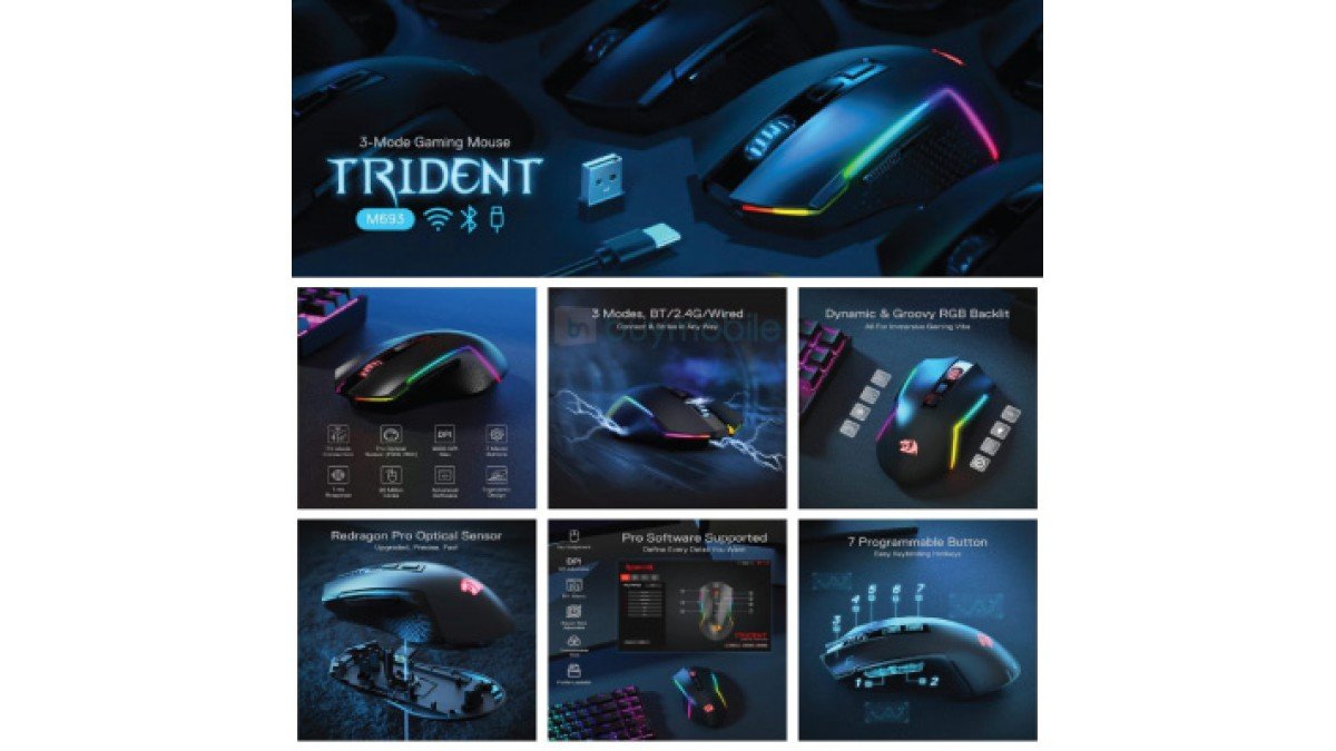 Redragon Trident Pro M693 RGB Gaming Mouse