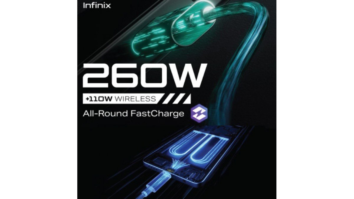 Infinix 260W wired and 110W wireless charging