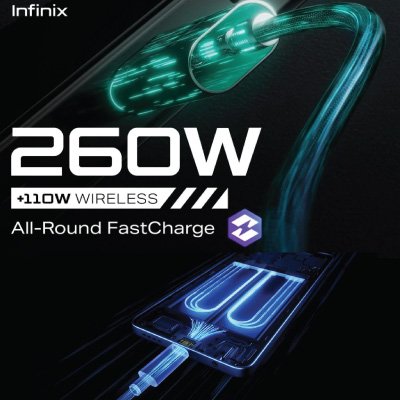 Infinix 260W wired and 110W wireless charging