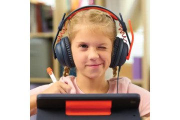 Headphones for use with Logitech tablets