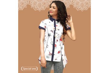 Ladie's Stripe printed shirt SER-L07