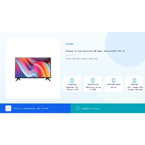 Hisense 32 Inch Bezelless HD Smart Android WIFI DTS TV