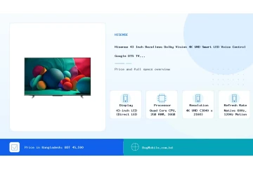 Hisense 43 Inch Bezelless Dolby Vision 4K UHD Smart LED Voice Control Google DTS TV