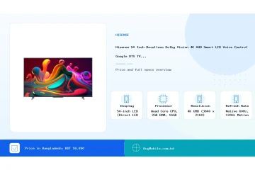 Hisense 50 Inch Bezelless Dolby Vision 4K UHD Smart LED TV