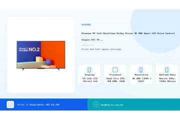 Hisense 55 Inch Bezelless Dolby Vision 4K UHD Smart LED Voice Control Google DTS TV